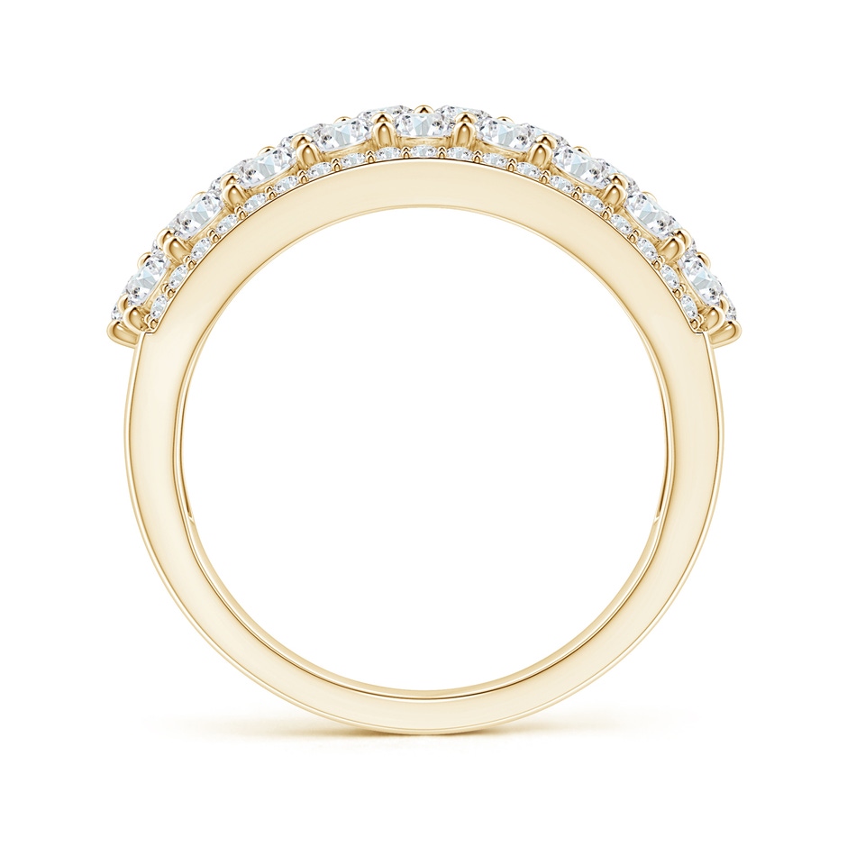 2.7mm GVS2 Five-Row Diamond Broad Anniversary Ring in Yellow Gold side-1