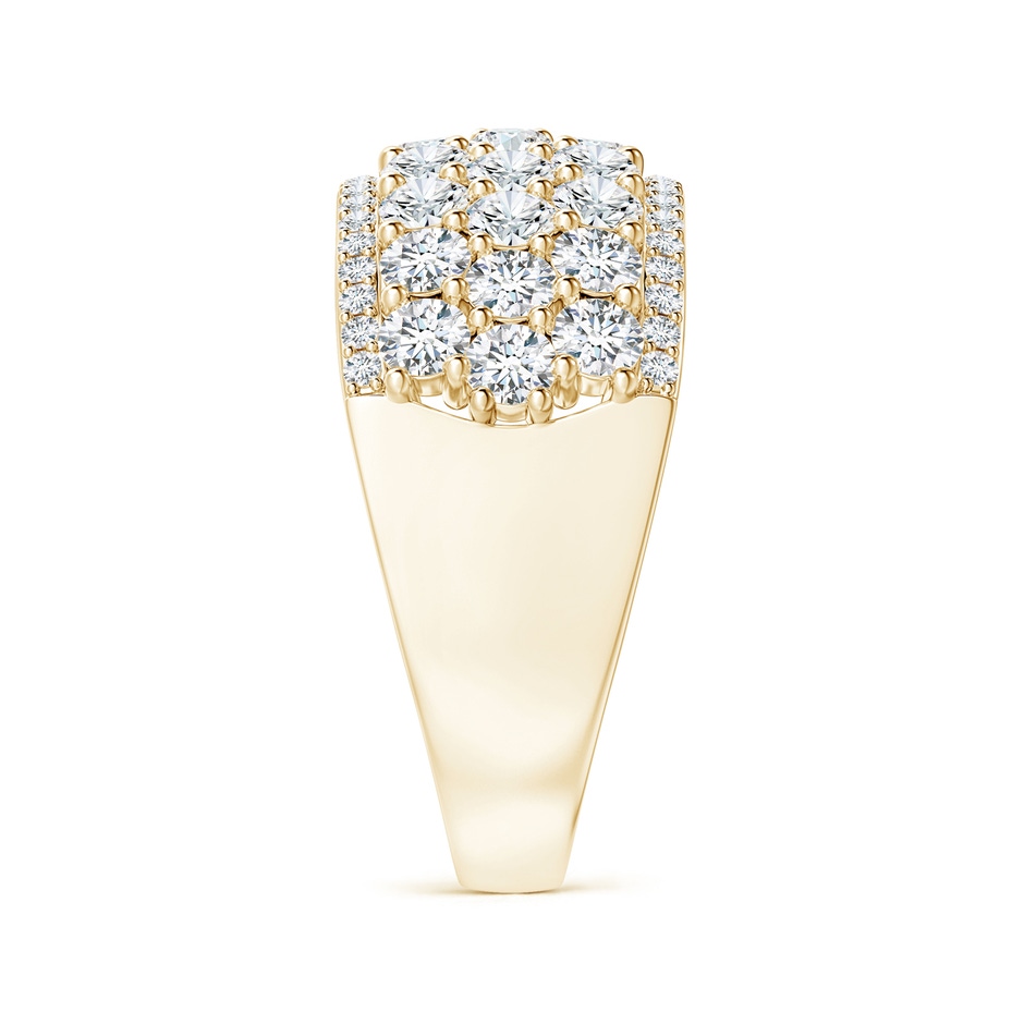 2.7mm GVS2 Five-Row Diamond Broad Anniversary Ring in Yellow Gold side-2