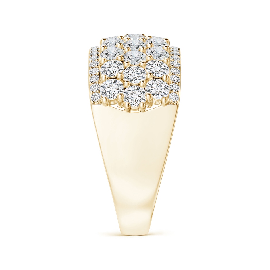 2.7mm HSI2 Five-Row Diamond Broad Anniversary Ring in Yellow Gold side-2