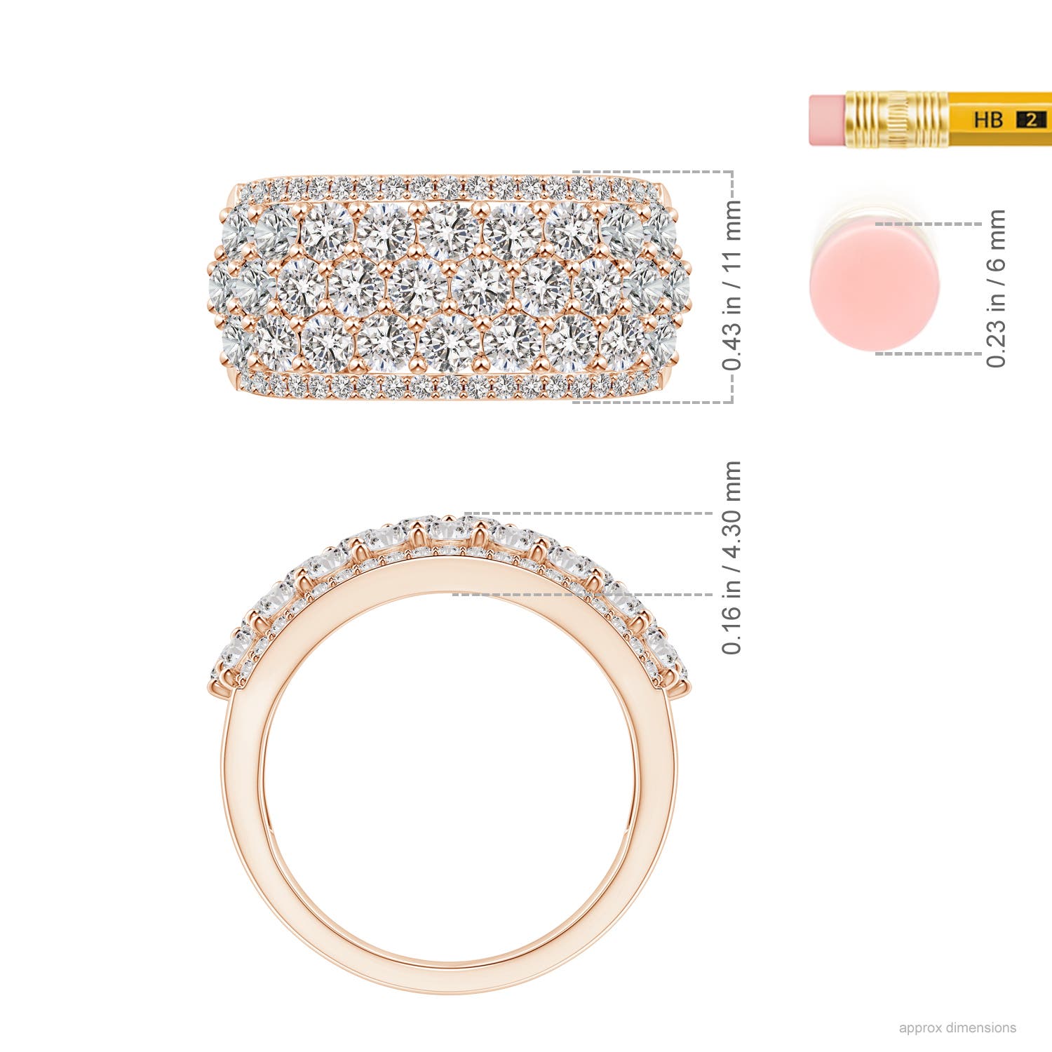 I-J, I1-I2 / 2.49 CT / 14 KT Rose Gold