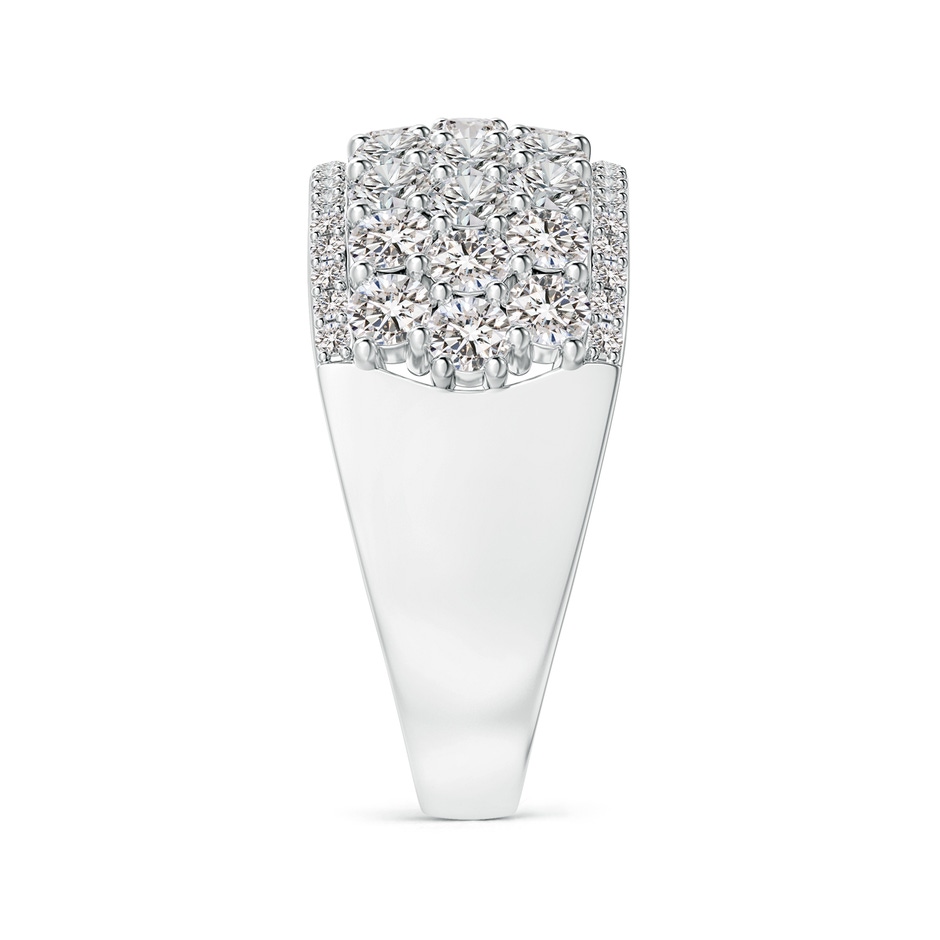 2.7mm IJI1I2 Five-Row Diamond Broad Anniversary Ring in White Gold side-2