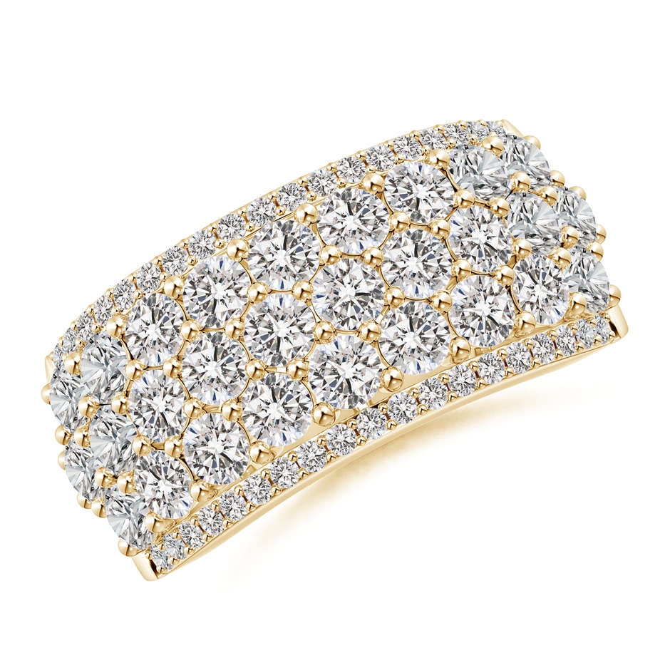 2.7mm IJI1I2 Five-Row Diamond Broad Anniversary Ring in Yellow Gold 