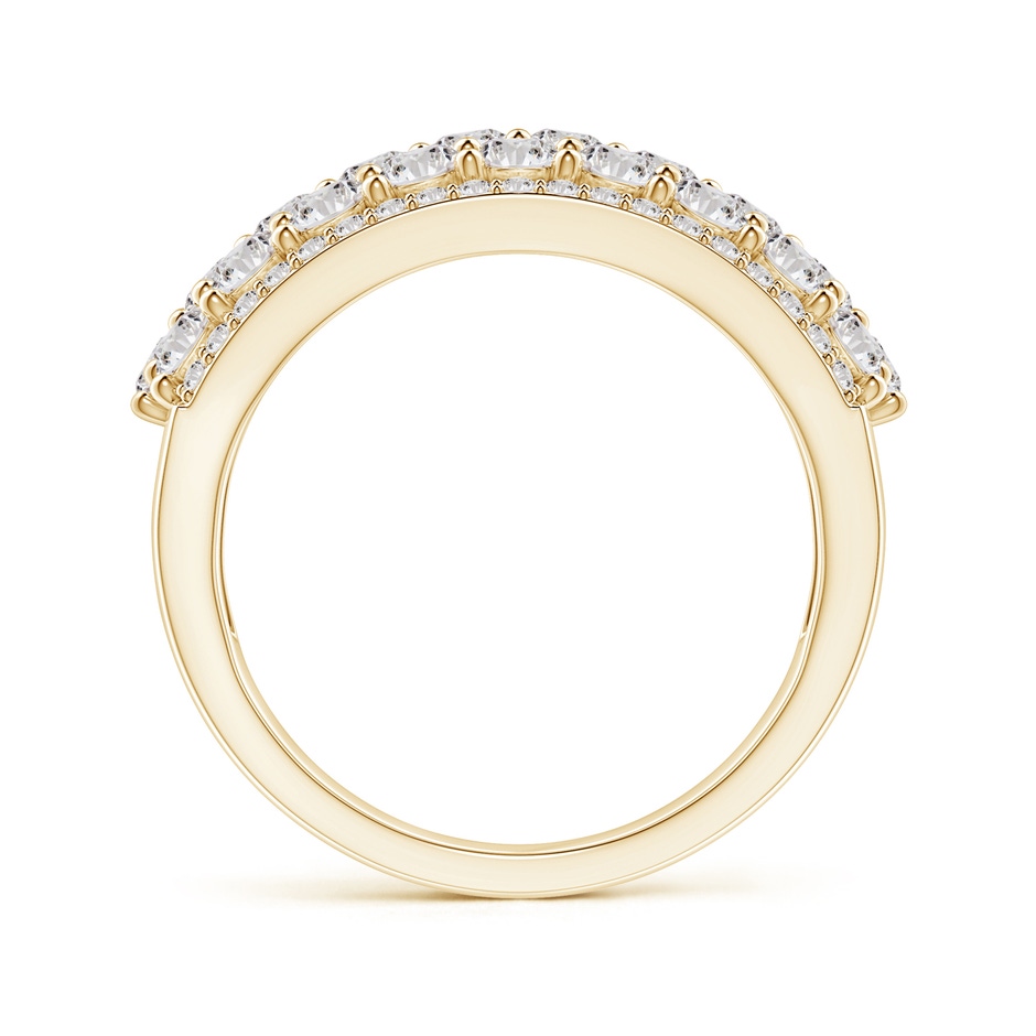 2.7mm IJI1I2 Five-Row Diamond Broad Anniversary Ring in Yellow Gold side-1