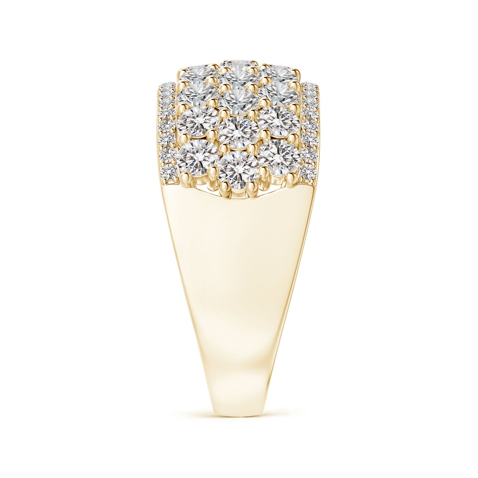 2.7mm IJI1I2 Five-Row Diamond Broad Anniversary Ring in Yellow Gold side-2