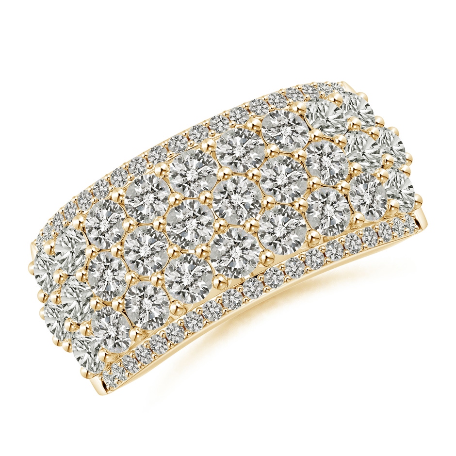 2.7mm KI3 Five-Row Diamond Broad Anniversary Ring in Yellow Gold 