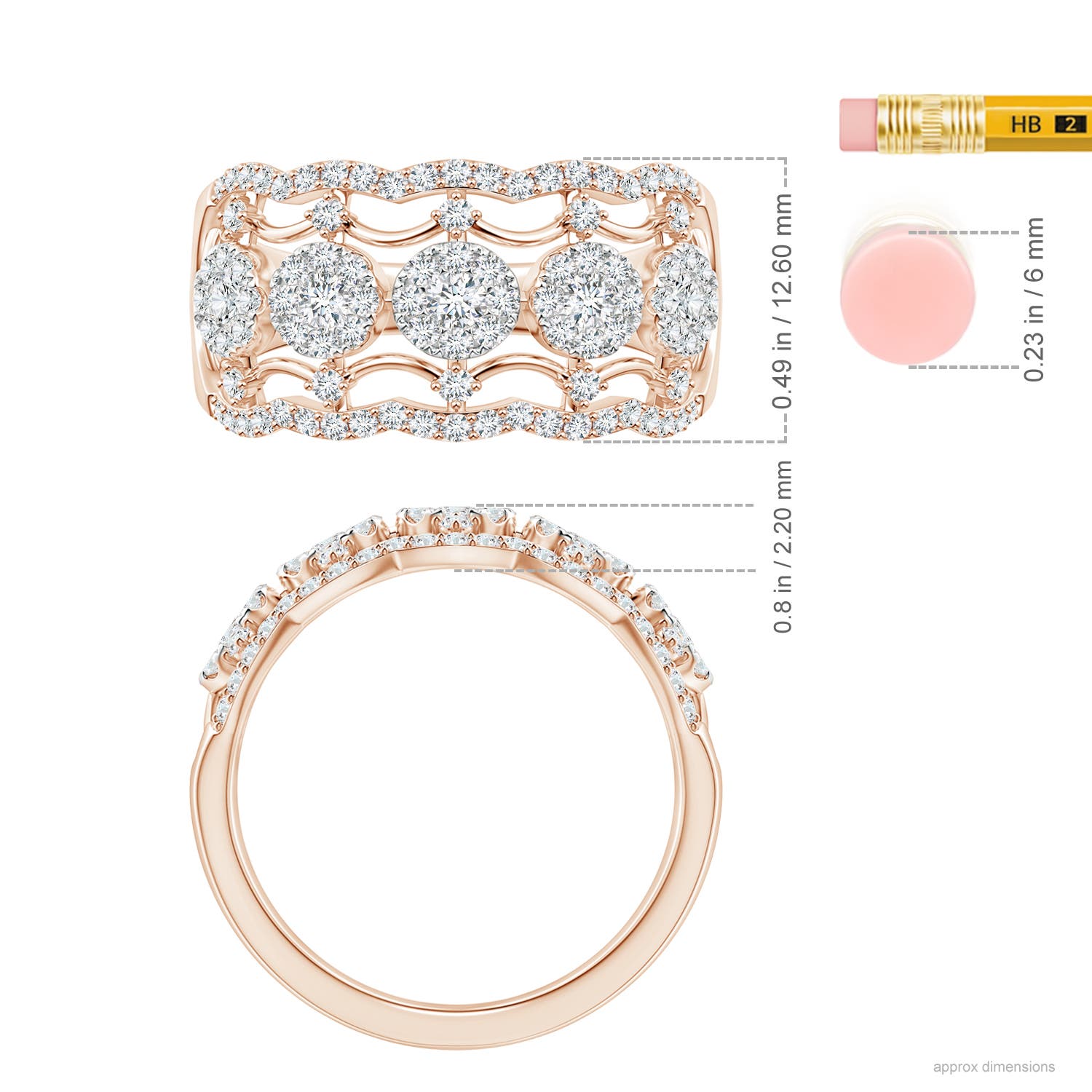 F-G, VS / 1.02 CT / 14 KT Rose Gold