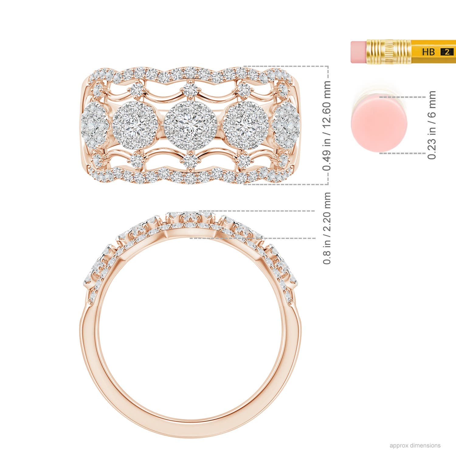 H, SI2 / 1.02 CT / 14 KT Rose Gold