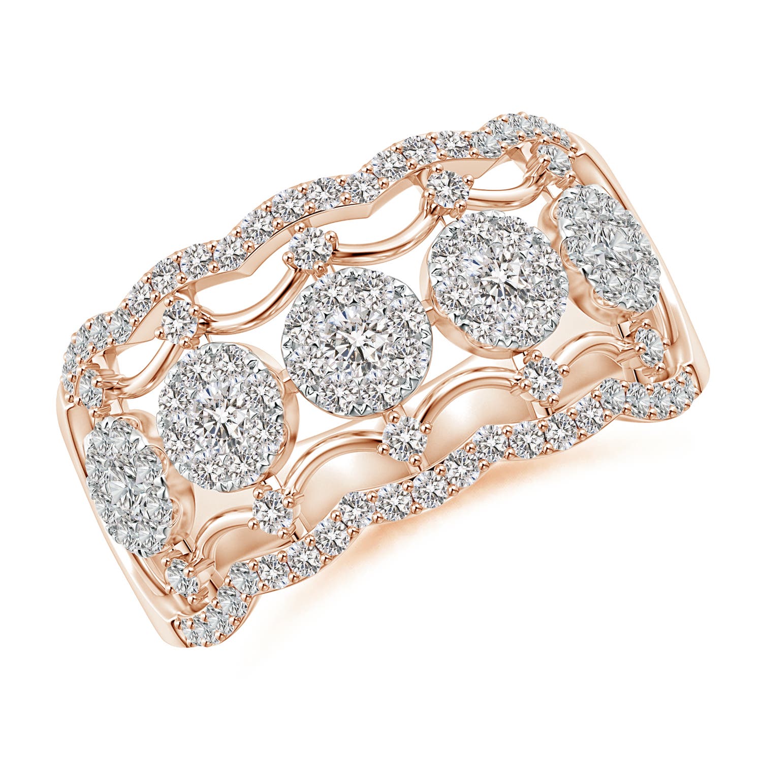 I-J, I1-I2 / 1.02 CT / 14 KT Rose Gold