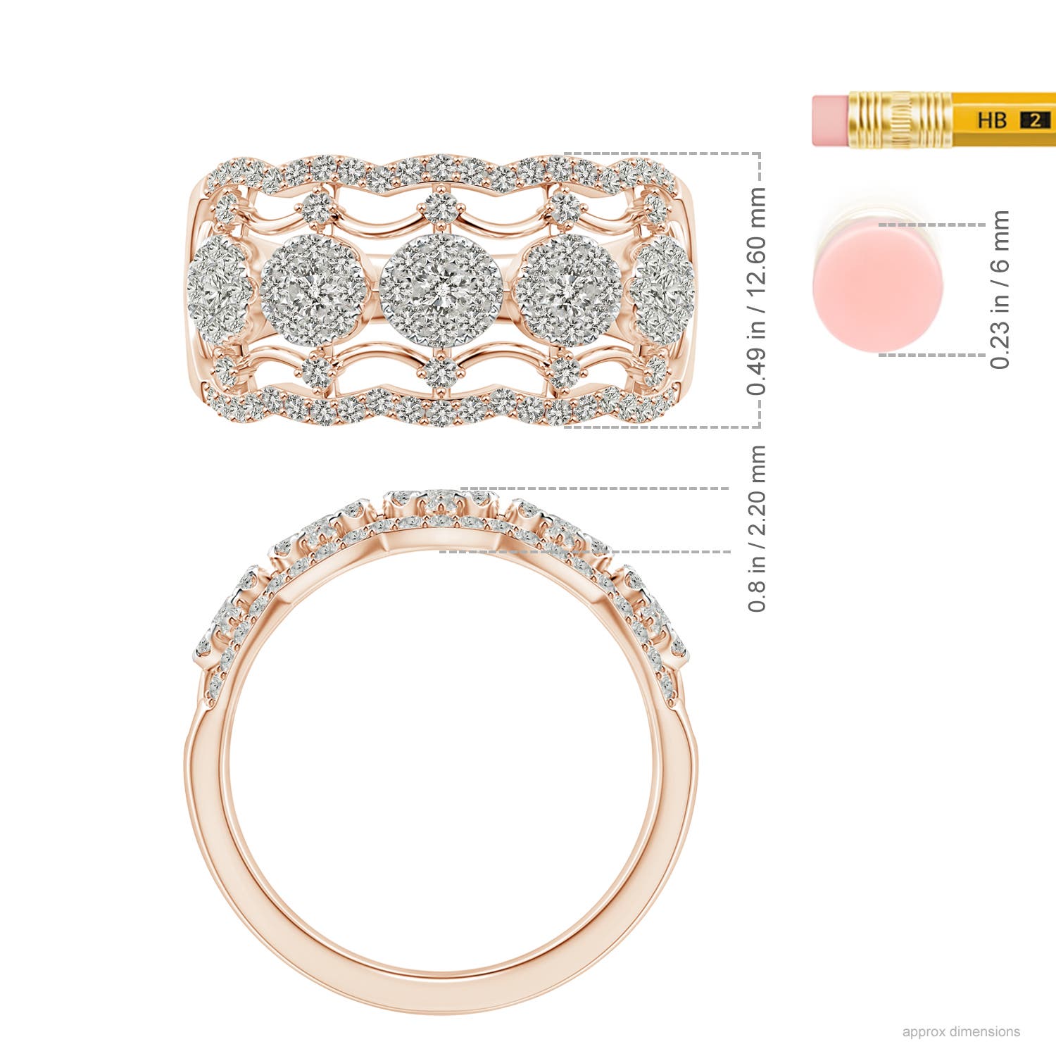 K, I3 / 1.02 CT / 14 KT Rose Gold