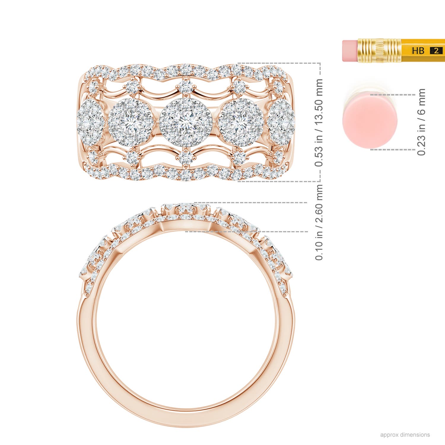 F-G, VS / 1.32 CT / 14 KT Rose Gold