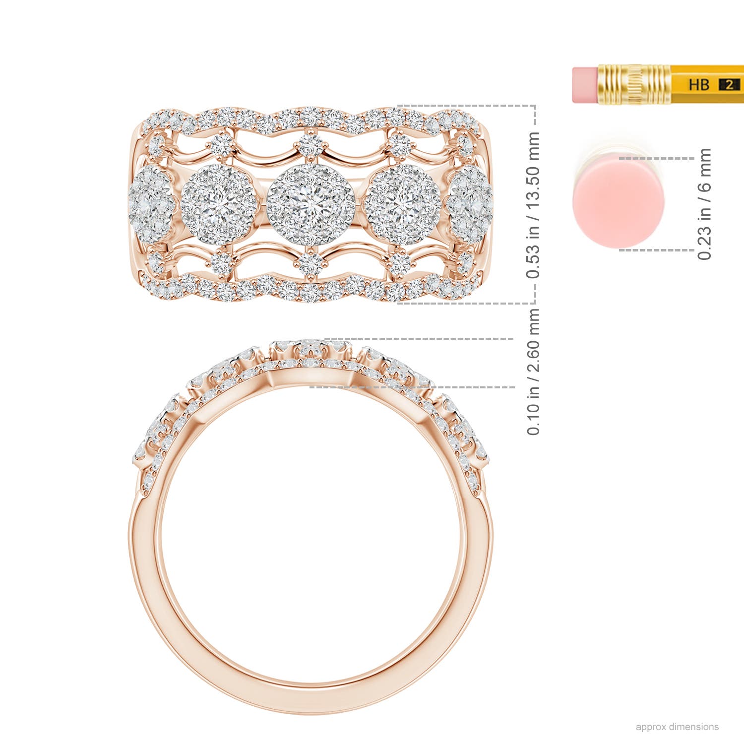 H, SI2 / 1.32 CT / 14 KT Rose Gold