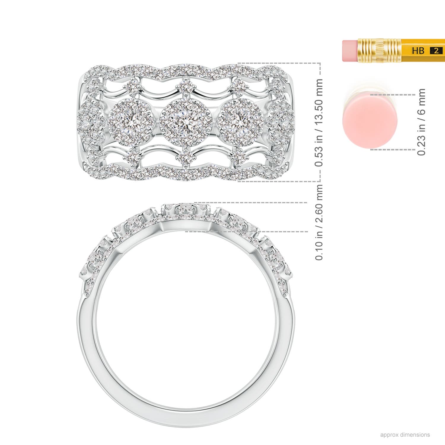 I-J, I1-I2 / 1.32 CT / 14 KT White Gold