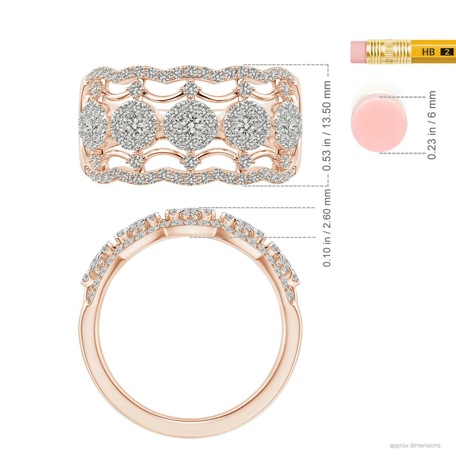 K, I3 / 1.32 CT / 14 KT Rose Gold