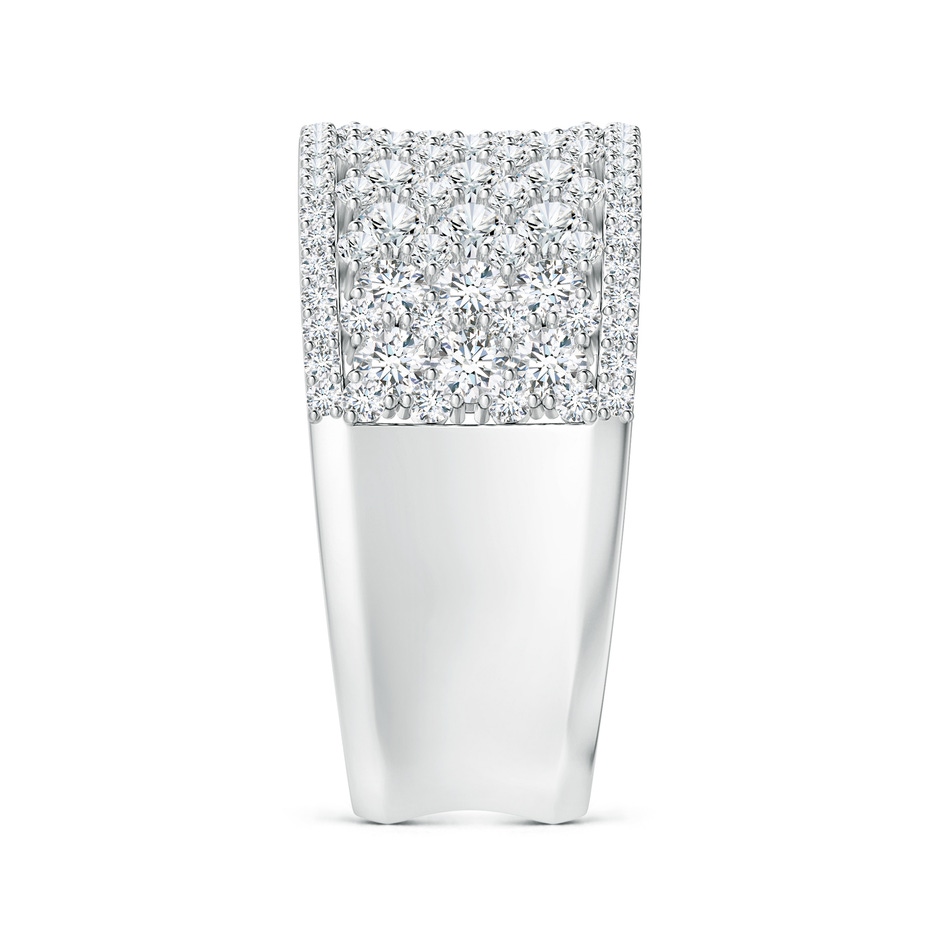 2.3mm GVS2 Multi-Row Diamond Concave Broad Anniversary Ring in P950 Platinum side-2