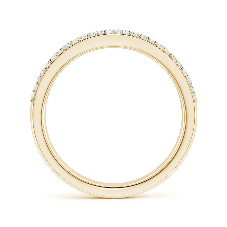 2.3mm GVS2 Multi-Row Diamond Concave Broad Anniversary Ring in Yellow Gold side-1