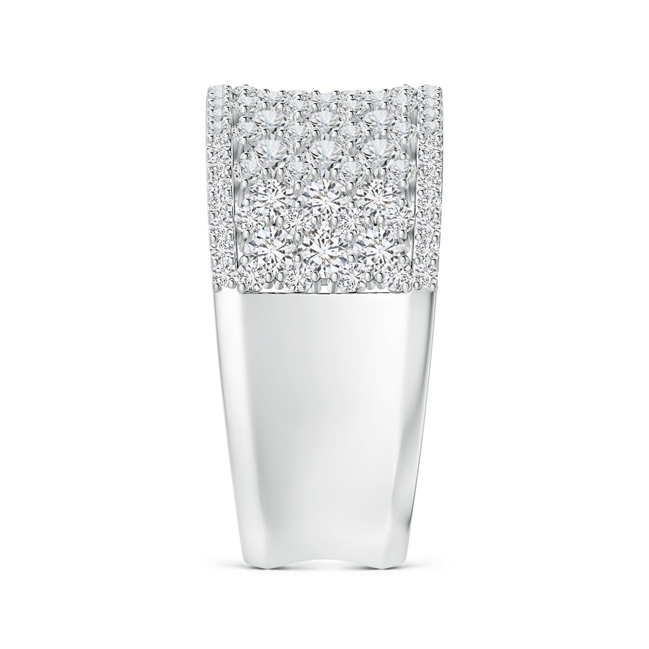 2.3mm HSI2 Multi-Row Diamond Concave Broad Anniversary Ring in White Gold side-2