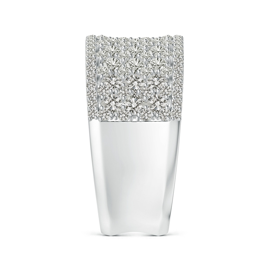 2.3mm KI3 Multi-Row Diamond Concave Broad Anniversary Ring in P950 Platinum side-2