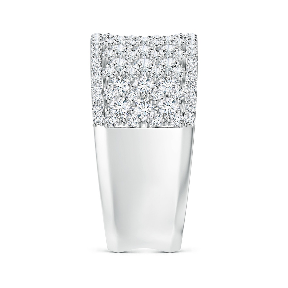 2.4mm GVS2 Multi-Row Diamond Concave Broad Anniversary Ring in P950 Platinum side-2