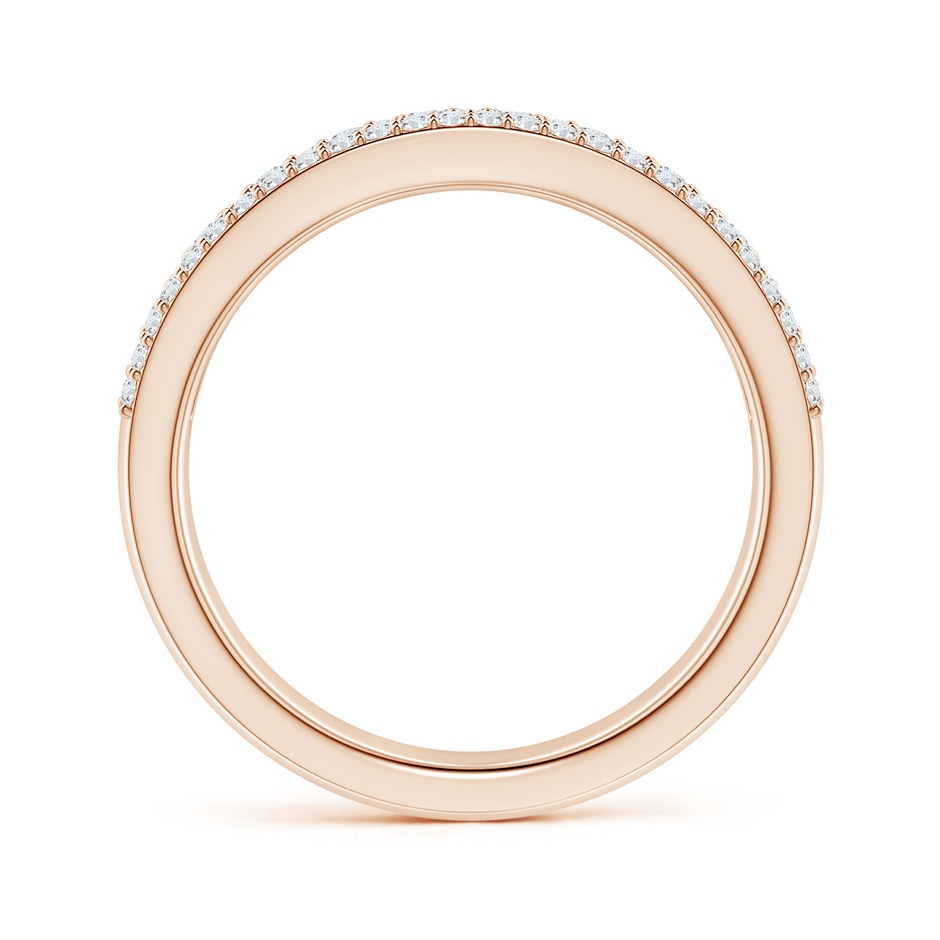 2.4mm GVS2 Multi-Row Diamond Concave Broad Anniversary Ring in Rose Gold side-1