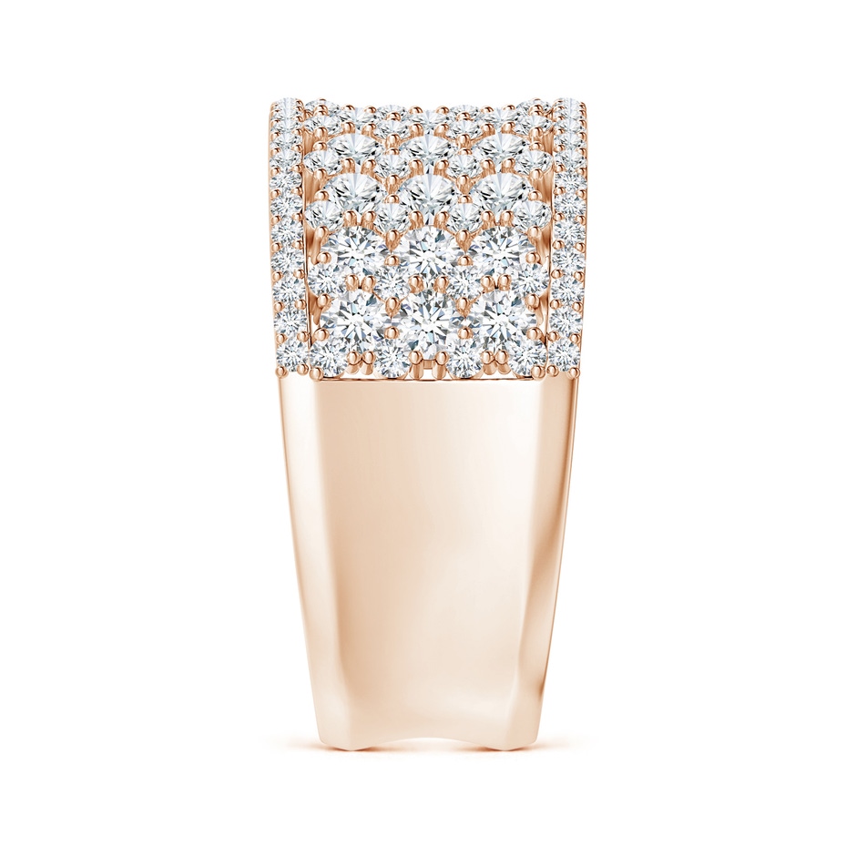 2.4mm GVS2 Multi-Row Diamond Concave Broad Anniversary Ring in Rose Gold side-2