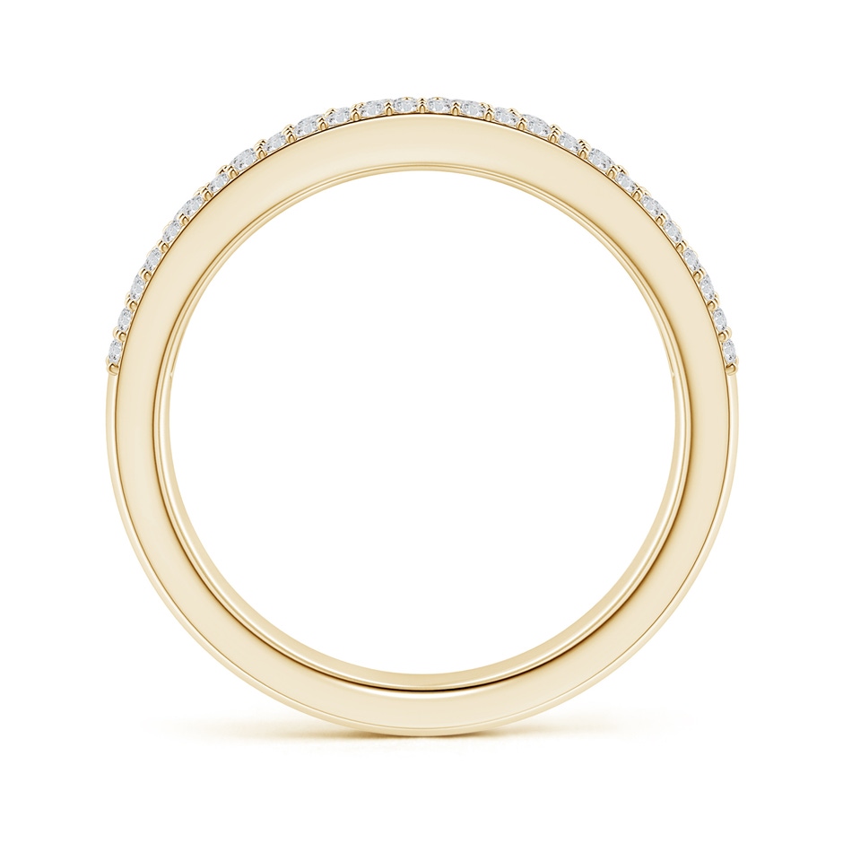 2.4mm HSI2 Multi-Row Diamond Concave Broad Anniversary Ring in Yellow Gold side-1