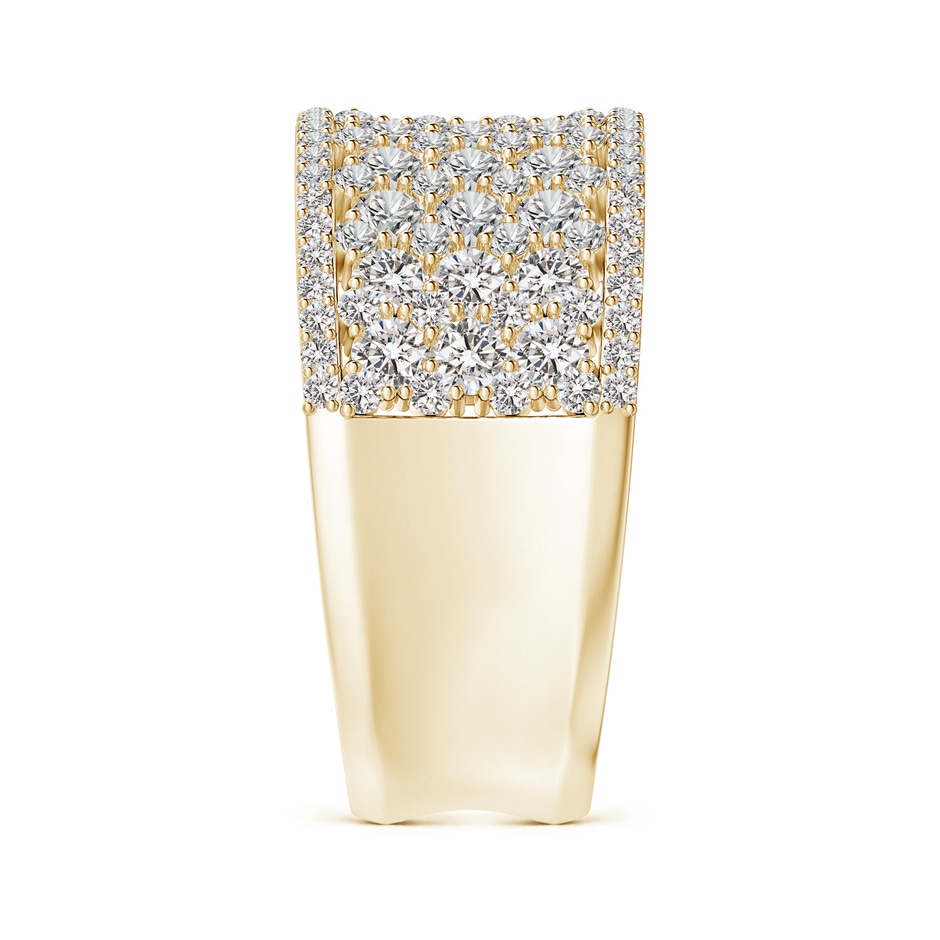 2.4mm IJI1I2 Multi-Row Diamond Concave Broad Anniversary Ring in Yellow Gold side-2