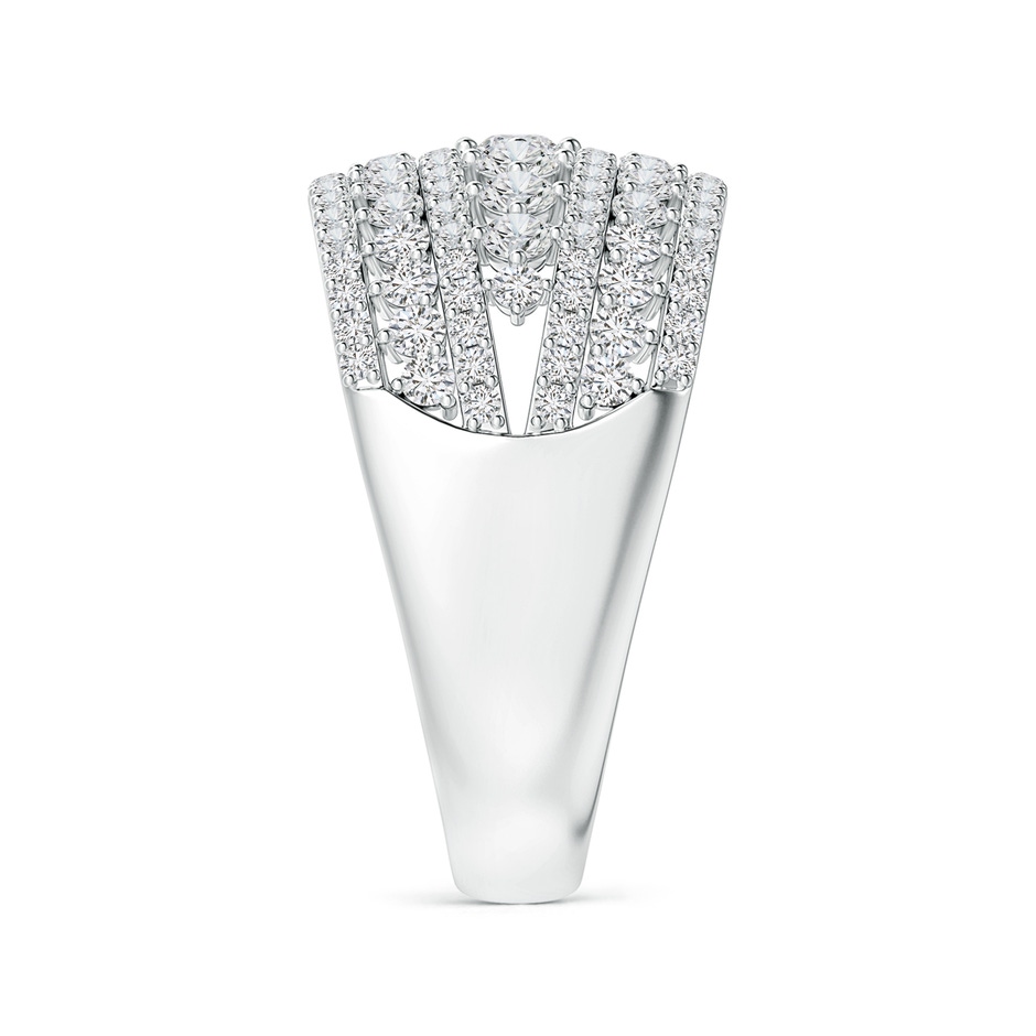 2.5mm HSI2 Multi-Row Graduated Diamond Broad Anniversary Ring in White Gold side-2
