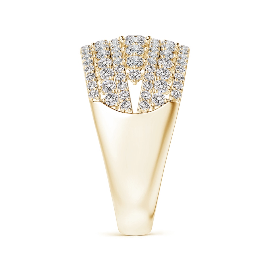2.5mm IJI1I2 Multi-Row Graduated Diamond Broad Anniversary Ring in Yellow Gold side-2