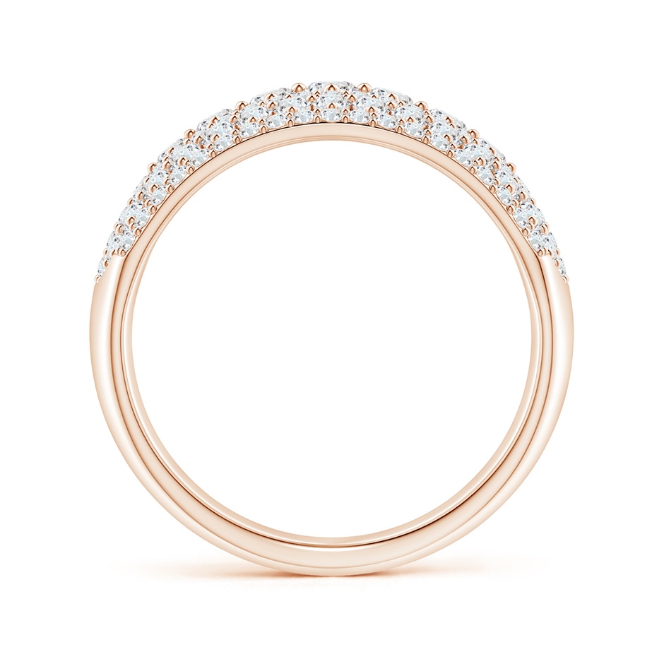 3mm GVS2 Multi-Row Graduated Diamond Broad Anniversary Ring in Rose Gold side-1