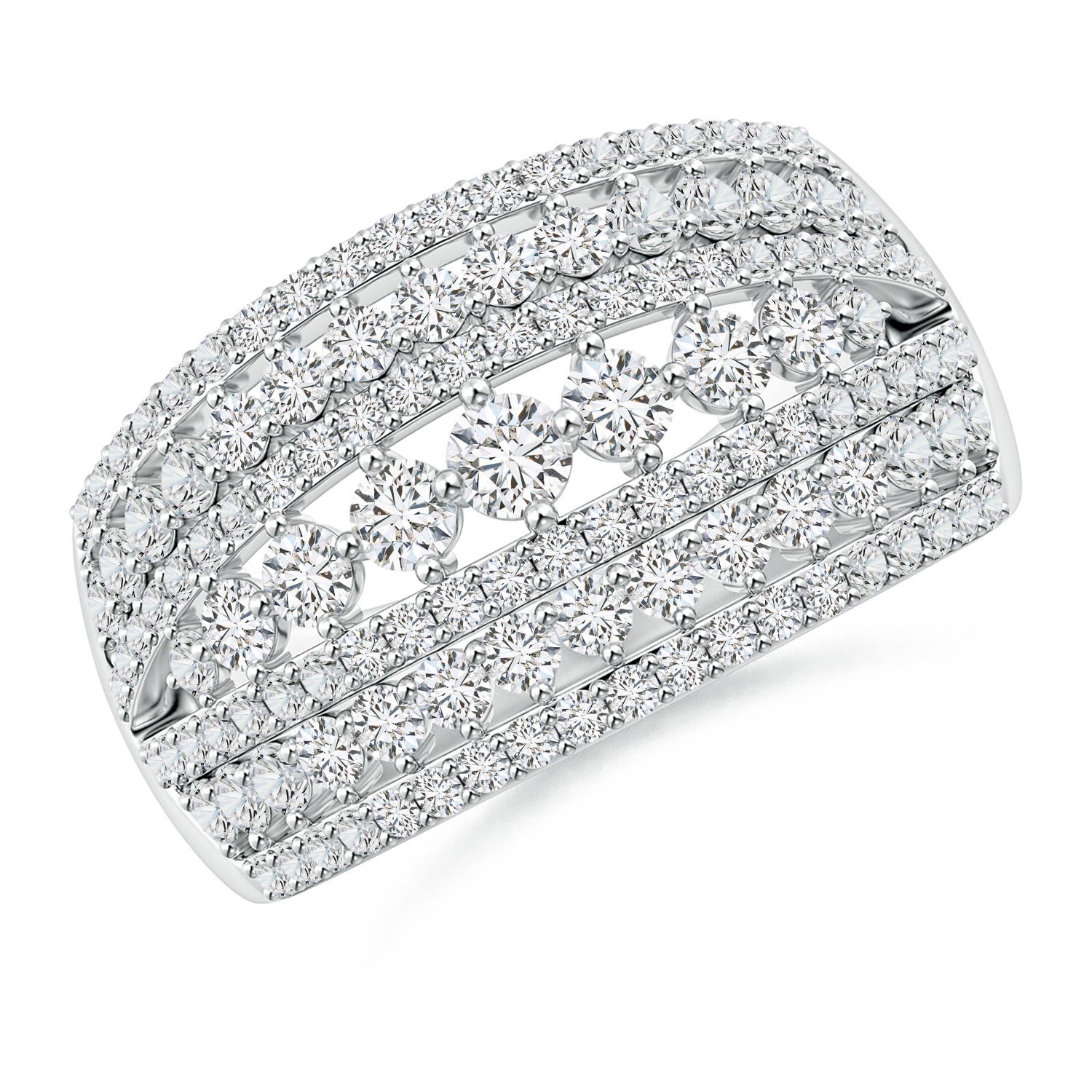 Multi row on sale diamond band