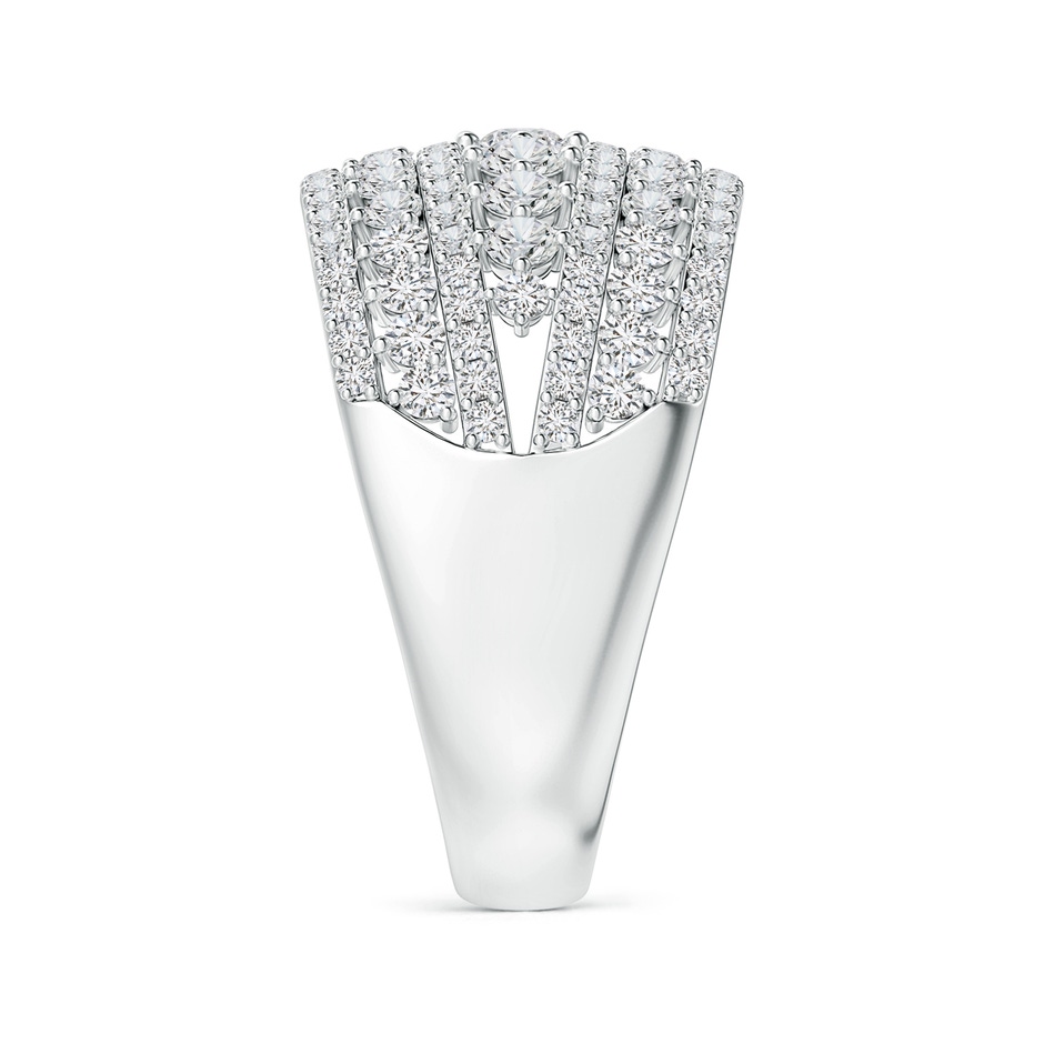 3mm HSI2 Multi-Row Graduated Diamond Broad Anniversary Ring in White Gold side-2