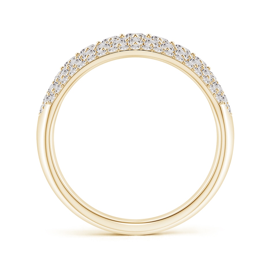 3mm IJI1I2 Multi-Row Graduated Diamond Broad Anniversary Ring in Yellow Gold side-1