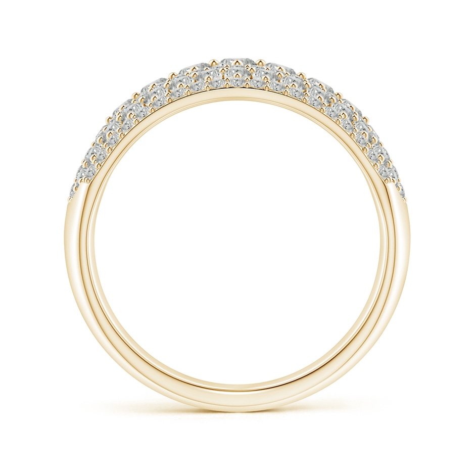 3mm KI3 Multi-Row Graduated Diamond Broad Anniversary Ring in Yellow Gold side-1