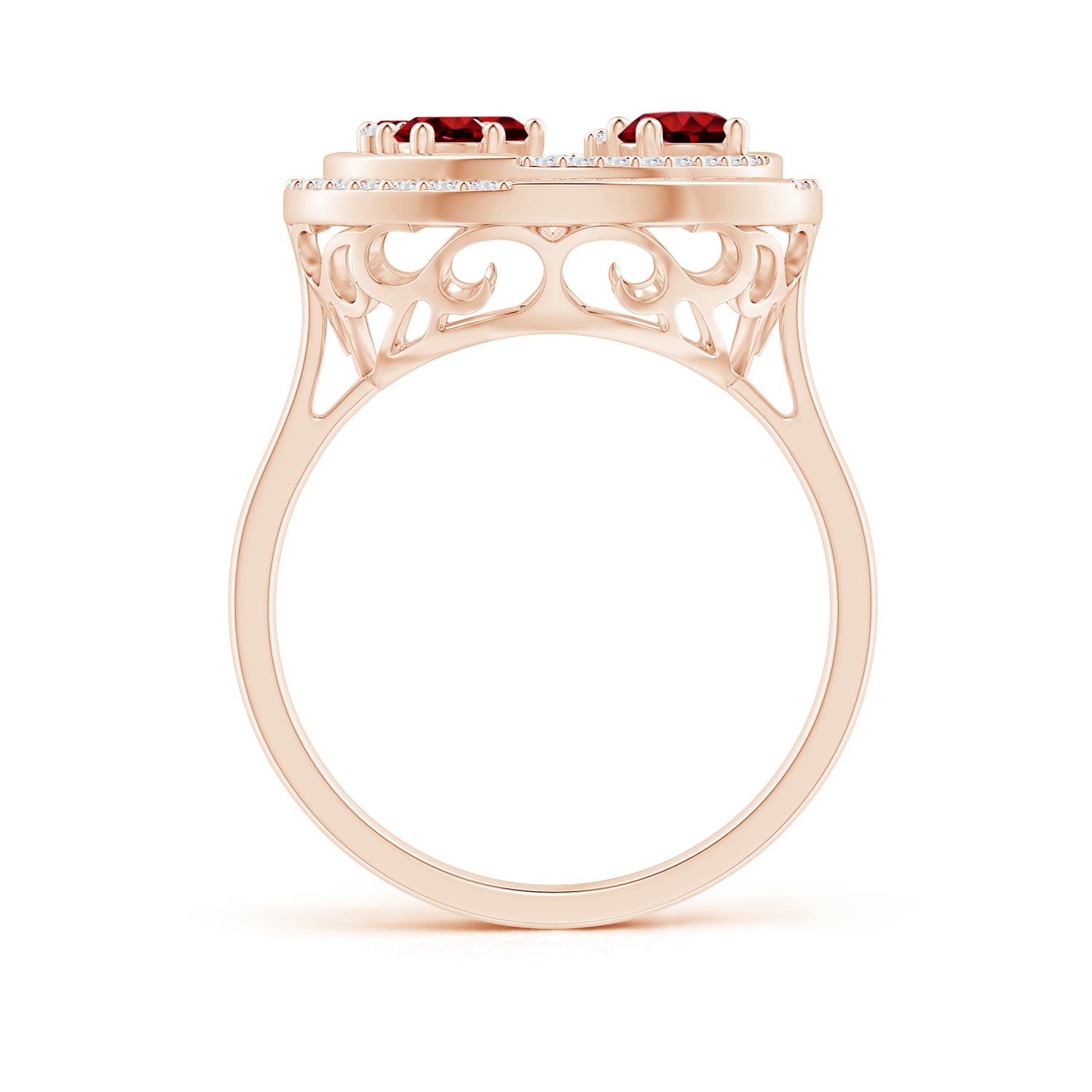 AAAA - Ruby / 1.07 CT / 14 KT Rose Gold