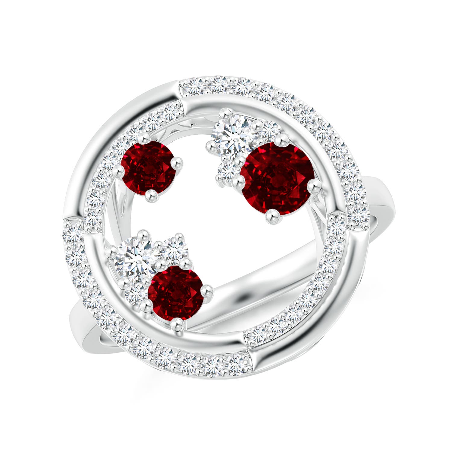 AAAA - Ruby / 1.07 CT / 14 KT White Gold