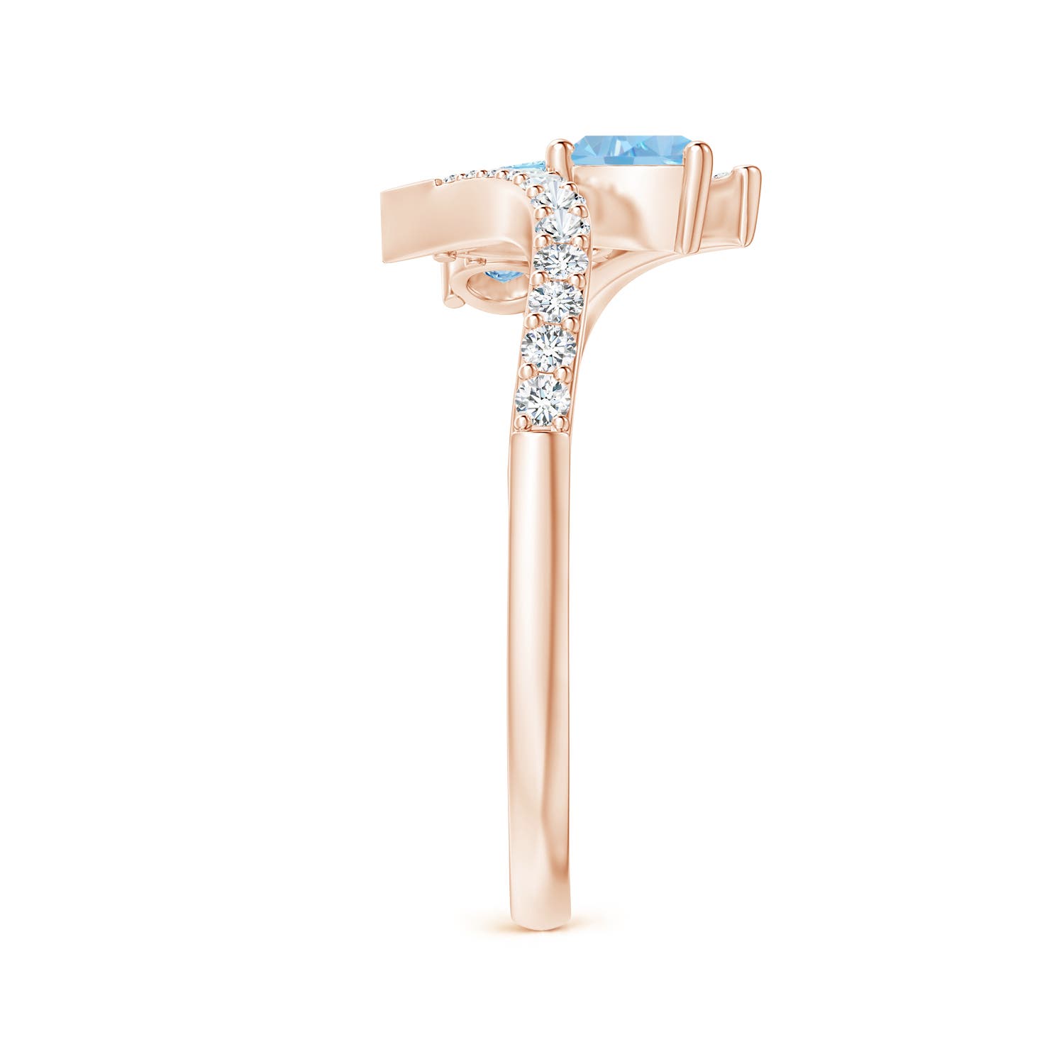 AAA - Aquamarine / 0.67 CT / 14 KT Rose Gold