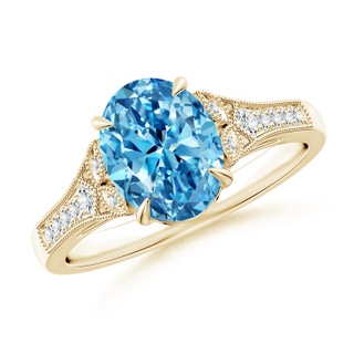 Oval Fancy Intense, VS2 Blue Diamond