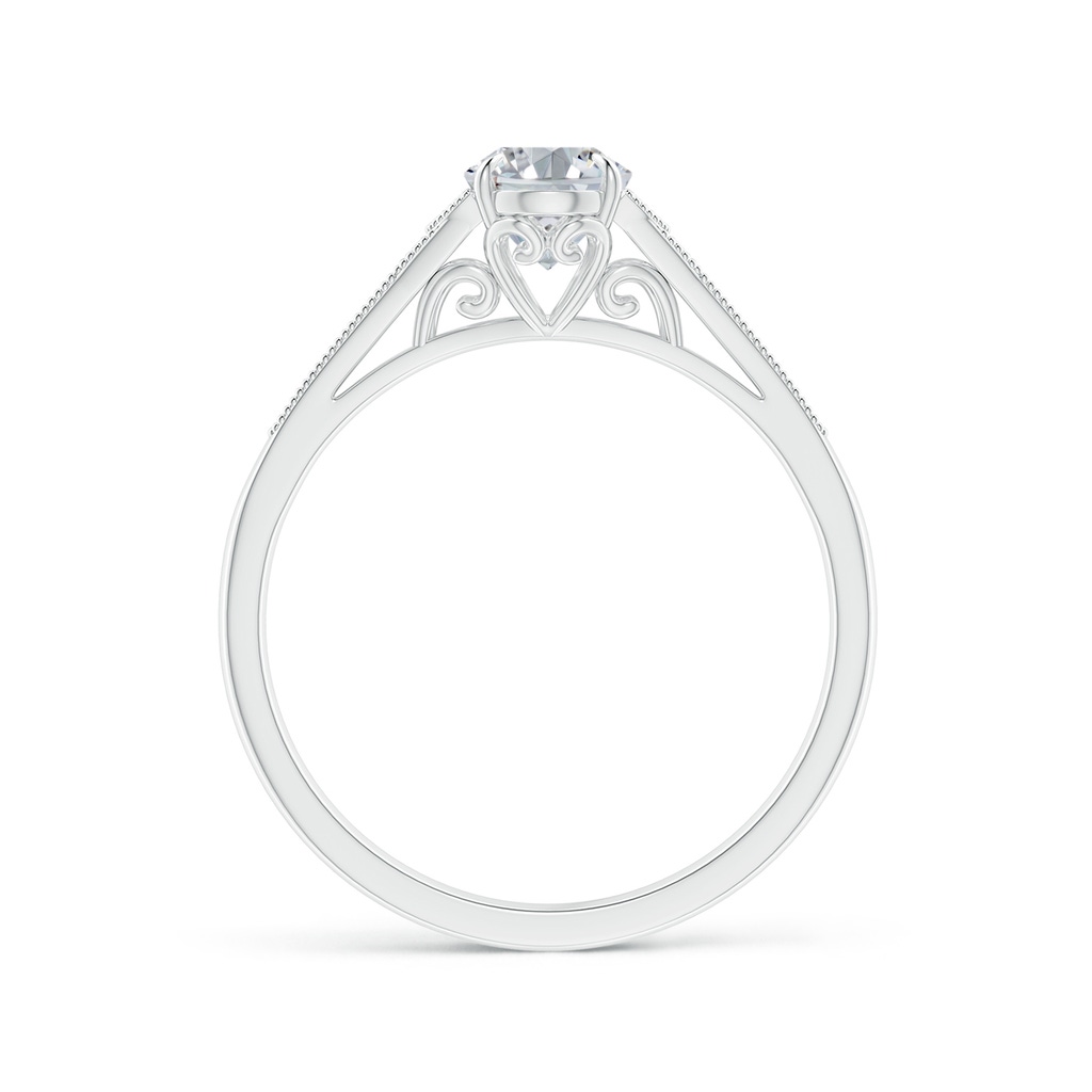 7x5mm HSI2 Aeon Vintage Inspired Oval Diamond Solitaire Engagement Ring with Milgrain in White Gold Side 199