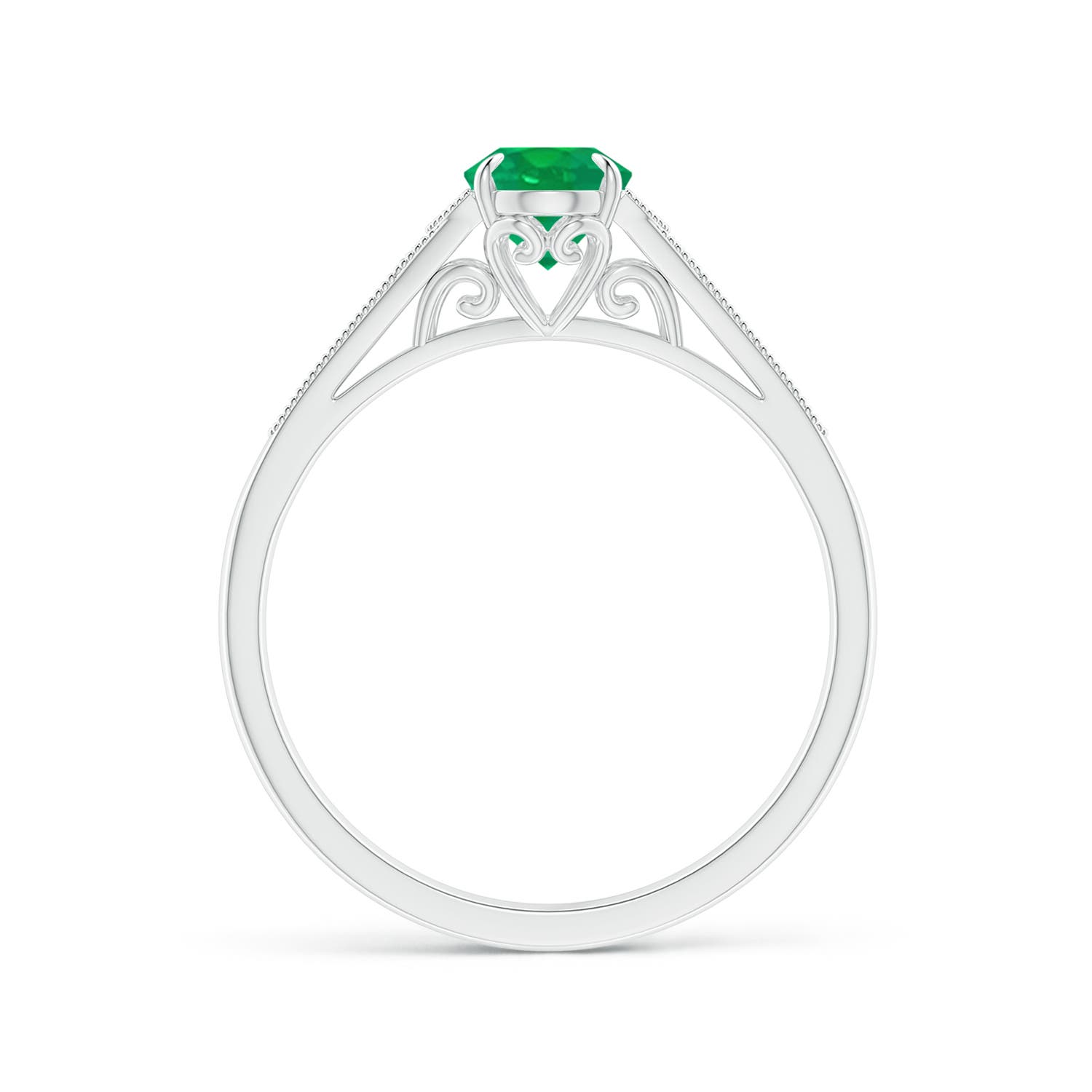 AA - Emerald / 0.77 CT / 14 KT White Gold