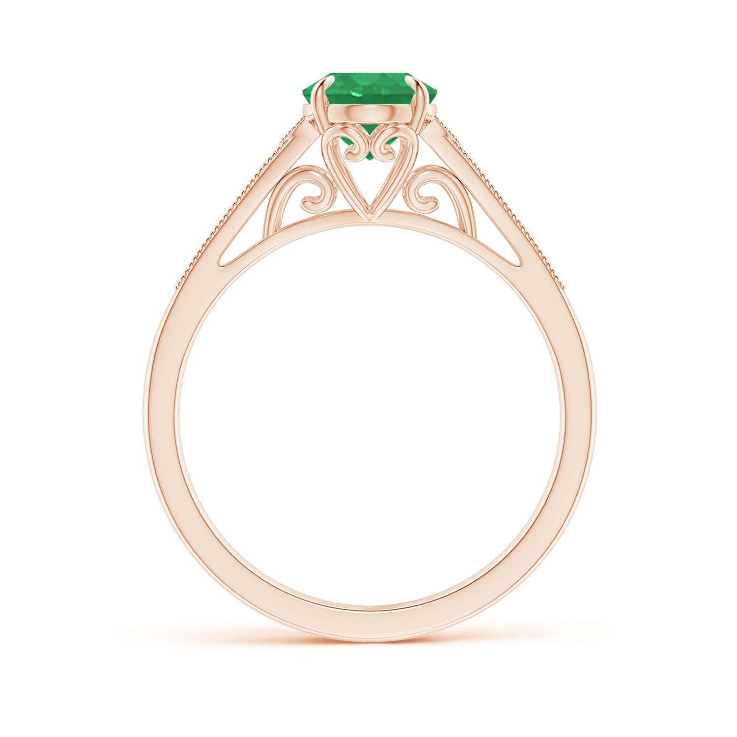 A - Emerald / 1.24 CT / 14 KT Rose Gold