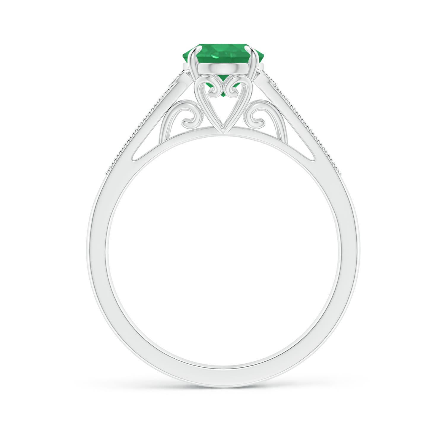 A - Emerald / 1.24 CT / 14 KT White Gold