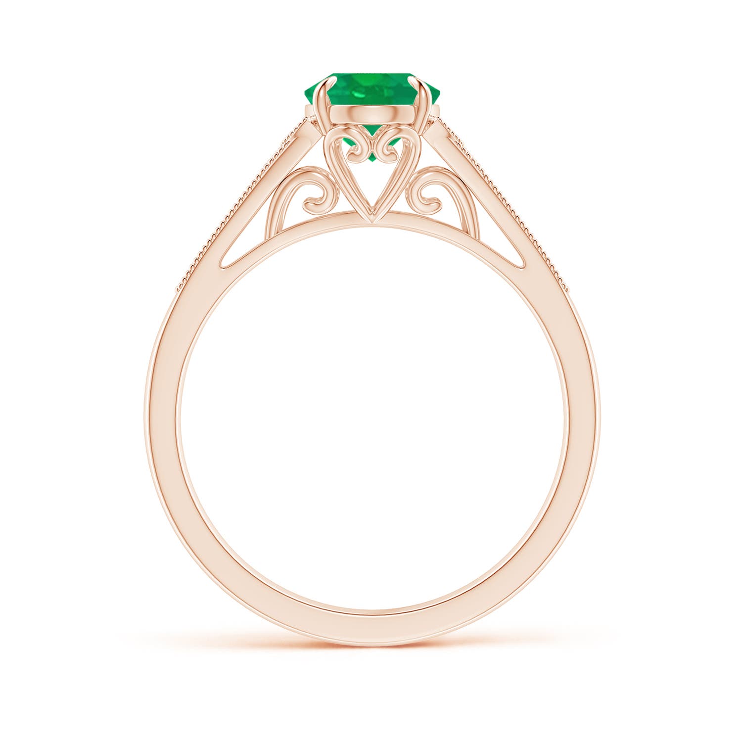 AA - Emerald / 1.24 CT / 14 KT Rose Gold