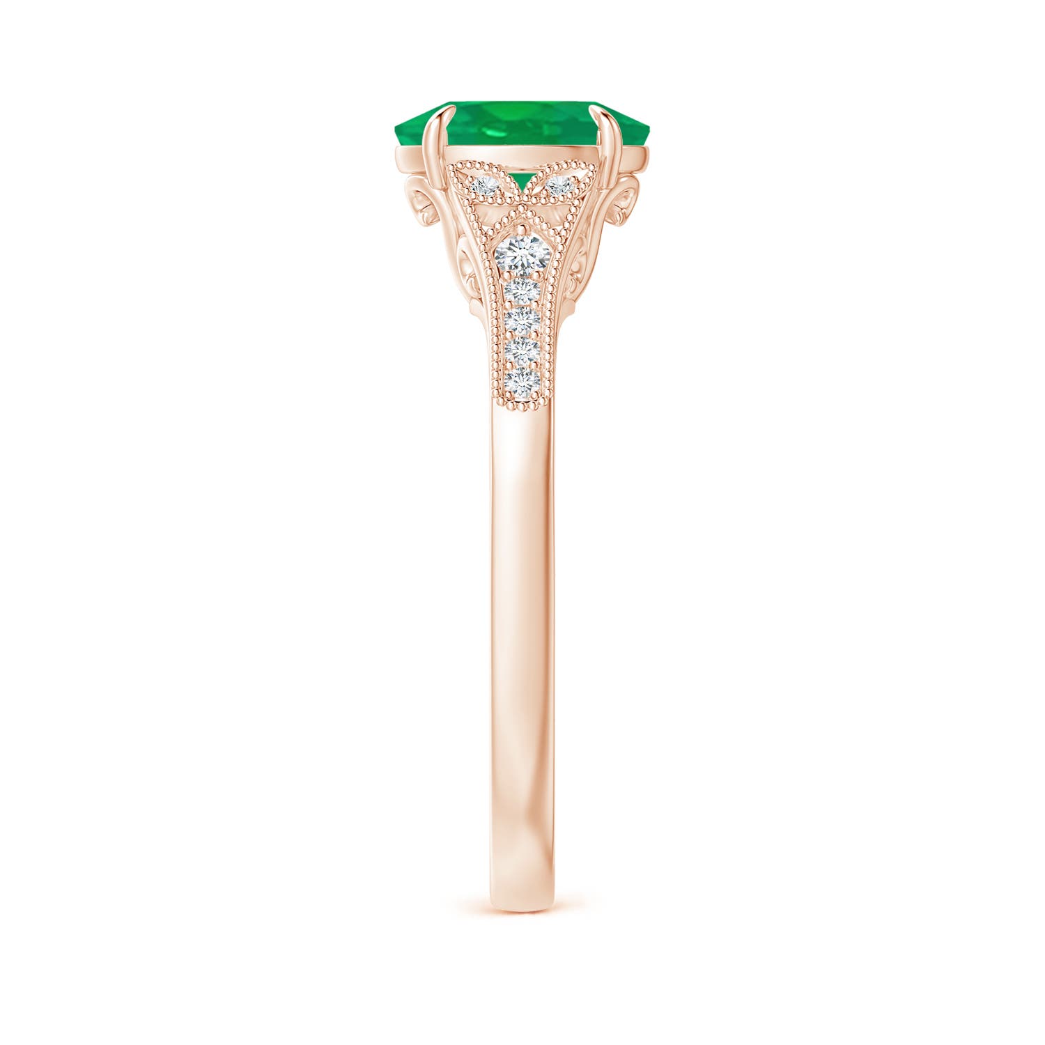 AA - Emerald / 1.24 CT / 14 KT Rose Gold