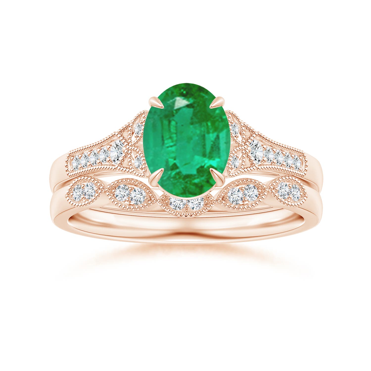 AA - Emerald / 1.24 CT / 14 KT Rose Gold