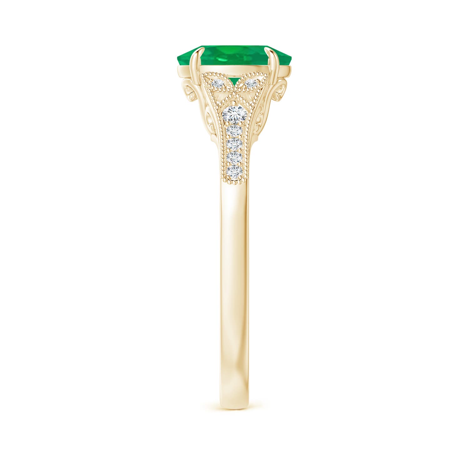 AA - Emerald / 1.24 CT / 14 KT Yellow Gold