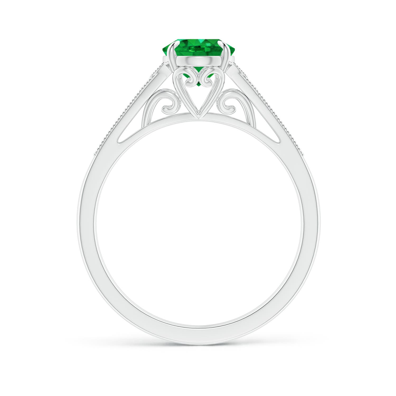 AAA - Emerald / 1.24 CT / 14 KT White Gold