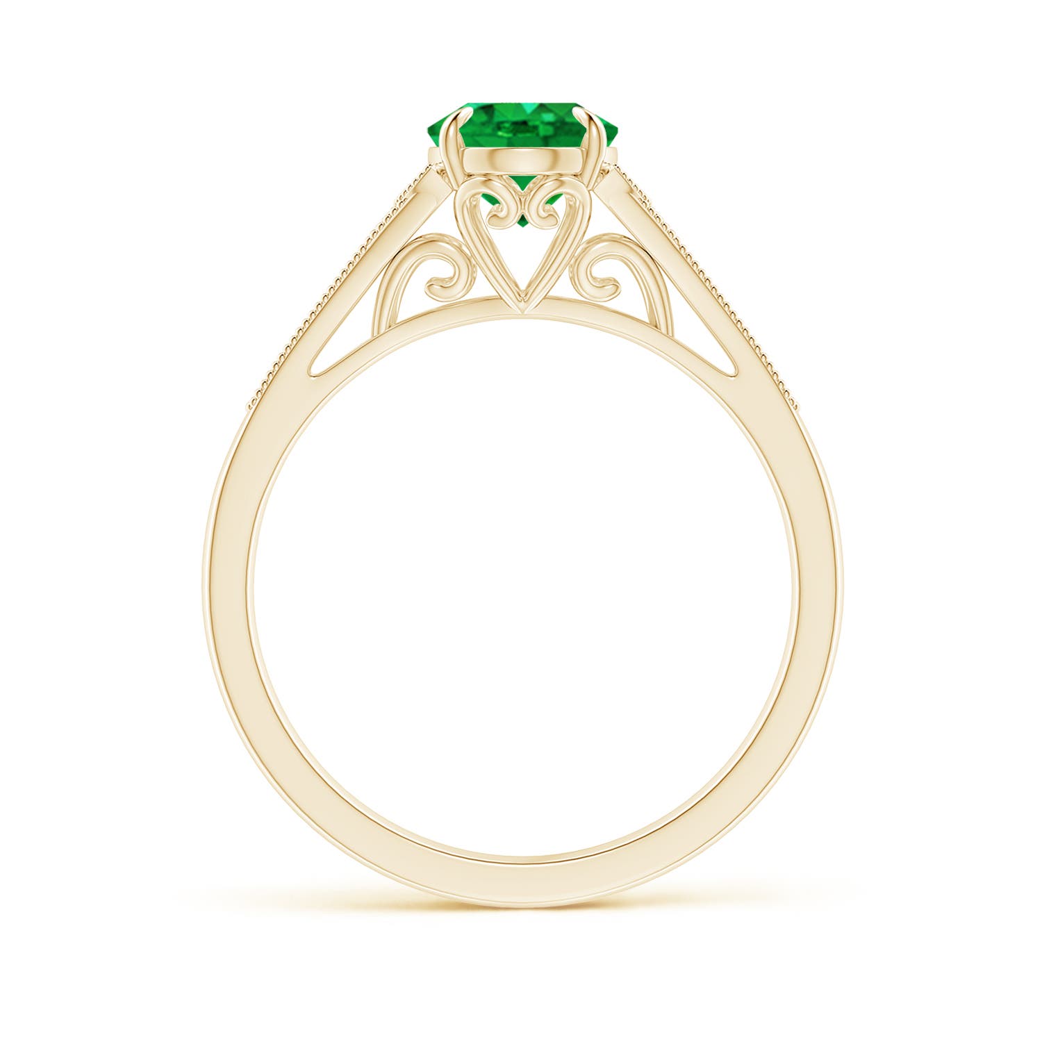 AAA - Emerald / 1.24 CT / 14 KT Yellow Gold