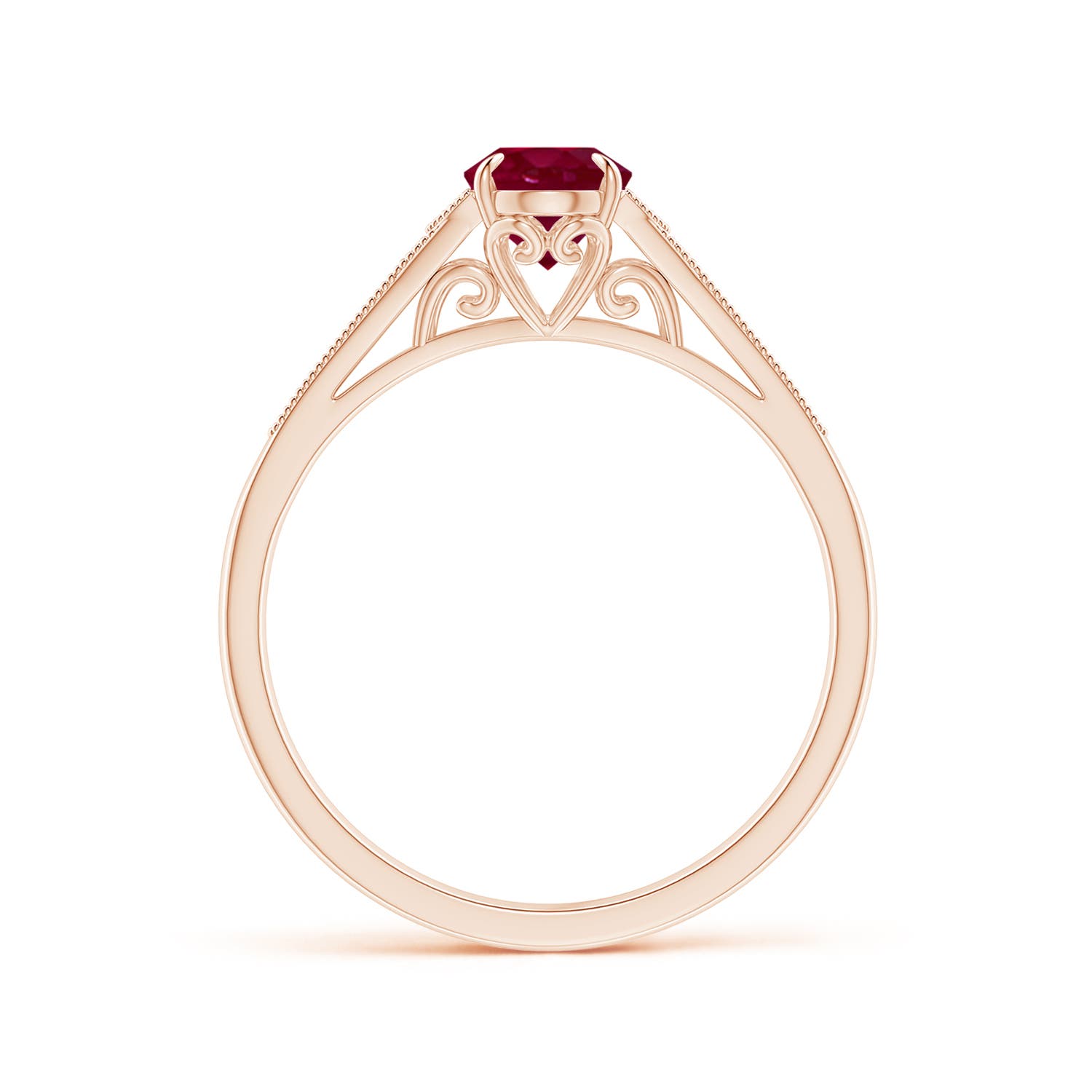 A - Ruby / 1.11 CT / 14 KT Rose Gold