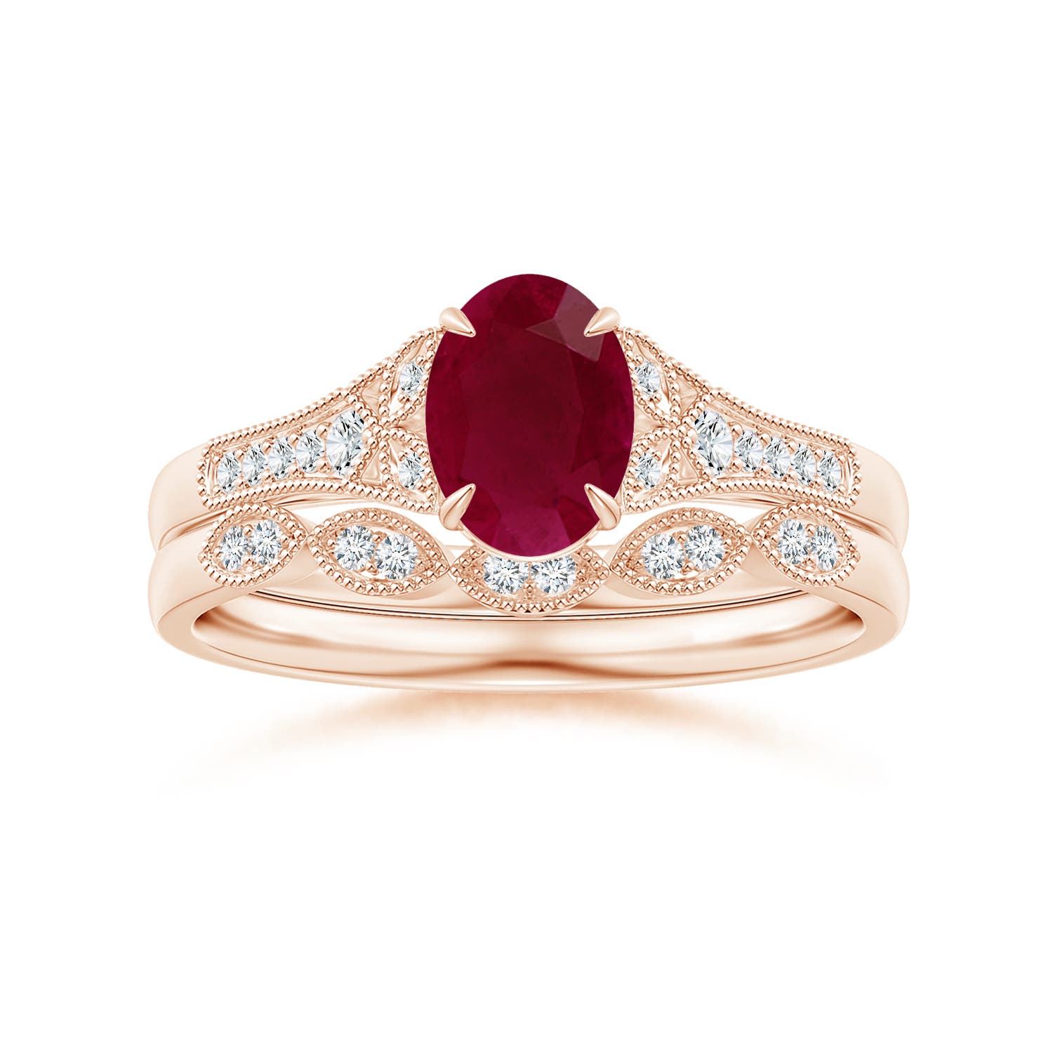 A - Ruby / 1.11 CT / 14 KT Rose Gold