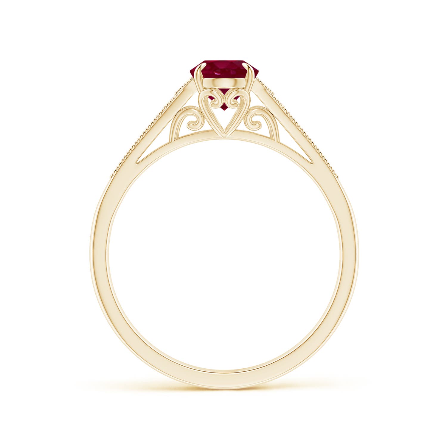 A - Ruby / 1.11 CT / 14 KT Yellow Gold